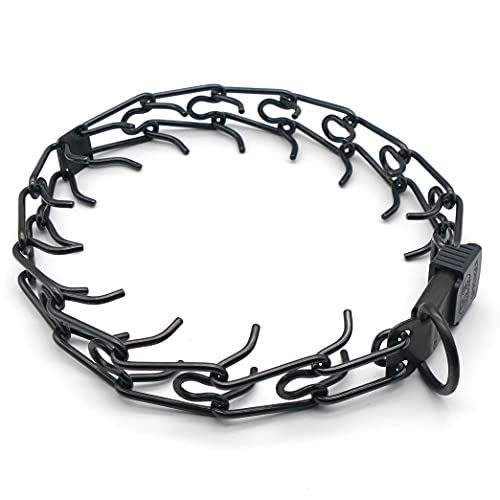 Herm Sprenger Black Stainless Steel Prong Dog Collar with ClicLock Buckle for Small Medium Large Dogs Ultra-Plus Training Pinch Collar with Quick Release Made in Germany - Thumbnail 2