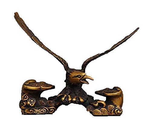 Oiseau statue bronze Fengshui avec faucon lanneret, cadeau idéal de prestige