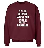 Ma Vie entre Café et vin est plutôt absurde Sweat XS – 2 x L Pull - Rouge - Medium