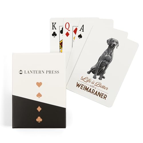 Baraja de naipes Weimaraner tamaño póker 52 cartas