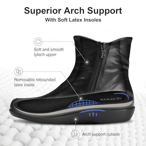 Women's Ankle Boots Flat Booties Casual Short Boots Comfortable Walking Boots for Women3