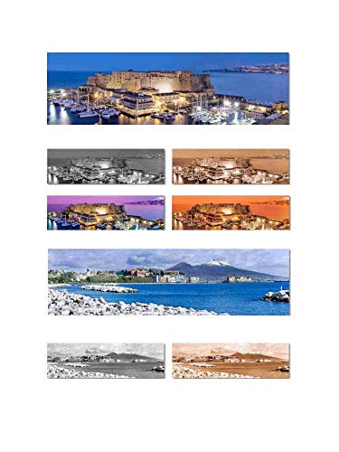 Tableau panorama Vesuvio et Castel Ovo pour sublimer la décoration de votre salon