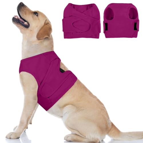 Image of BRKURLEG Dog Chest Recovery Suit After Surgery, Purple XL | Dog Chest & shoulder Wound Cover, Breathable & Soft Anti-Licking Wound Vest, Not for Spay /Neuter Surgeries, Cone Alternative