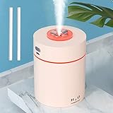 PAIKIUU Humidifiers for Bedroom, Cool Mist Mini Humidifier, 240ml Portable Humidifier,plant humidifier,Desktop, for Home Bedroom Small Room Office Travel Car Plant, Super Quiet, Pink