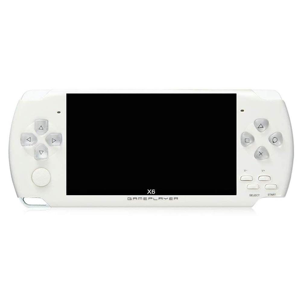 Handheld Game Console, Portable Retro Mini Game Console, Built-in 2000 Games 8GB 4.3’’ TFT Screen Media Player with Camera Support TV Output, Game Console for GBA/GBC/SFC Games, Present for Kids and Adult (White) : Video Games