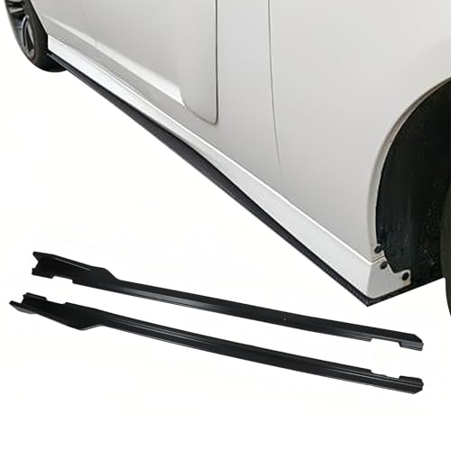 Drimzovax Side Skirts Compatible with 2015-2023 Dodge Challenger SXT Style Black PP Rocker Panel Splitter, Driver Passenger Side Underbody Spoiler Left Right Hand Rocker Panel Side Splitter Bottom