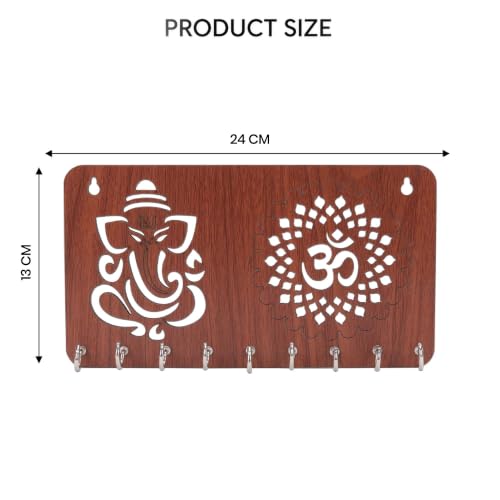 Image of Sehaz Artworks Ganesha Key Holder for Home Decor Stylish - 24 x 13CM