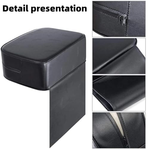 Salon Booster Seat Cushion for Child Hair Cutting,PU Leather Waterproof Soft Barber Salon Booster Seat,Barber Shop Hair Dressing Equipment for Kids (Black) by TARSHYRY - Image 4