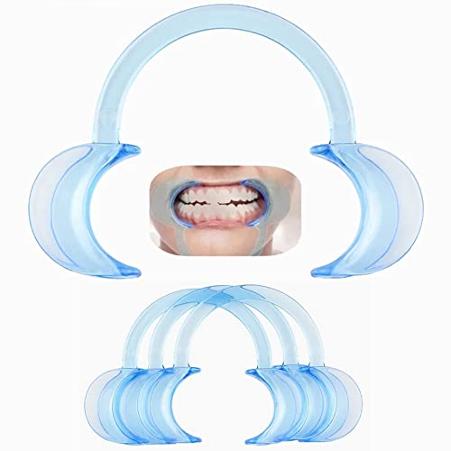 Soporte de plástico-Abridor de Boca Dental,Desechable Retractores de Mejilla en forma de C abridor, Retractores de Mejilla en forma de C,Para exámenes orales, tratamientos, Blanqueamiento dental