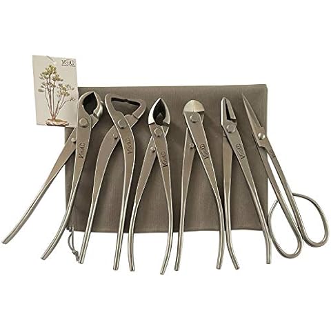 vouiu 6-Piece Stainless Steel Bonsai Tool Set Cover