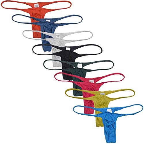 OROCOJUCO Men Modal Bulge Thong Underwear Male Slim Pouch T-back String Tangas