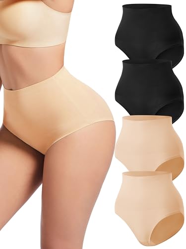 Image of habibee Tummy Control Shapewear for Women, High Waisted Seamless Panties No Show Nylon Womens Briefs