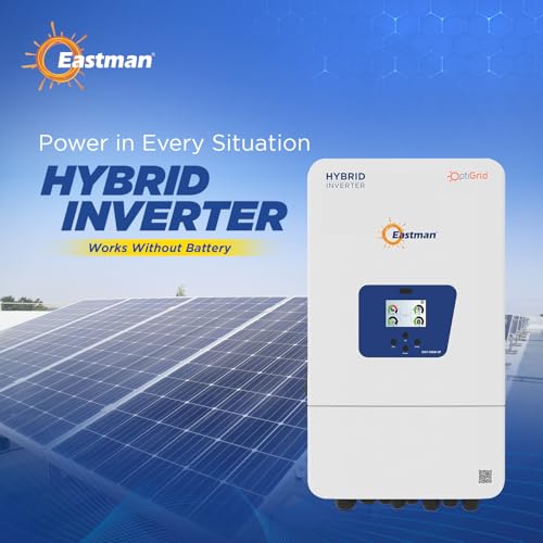 Image of Eastman OptiGrid EHY-10kW-3P Phase Hybrid Solar Inverter with Eastman One App & Wi-Fi Stick | Dual MPPT | 30% DC Overloading | IP65 | 10 Years Warranty