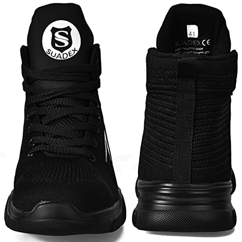 Image of SUADEX Steel Toe Boots for Men Women Waterproof Arch Support Work Construction Indestructible Safety Boots