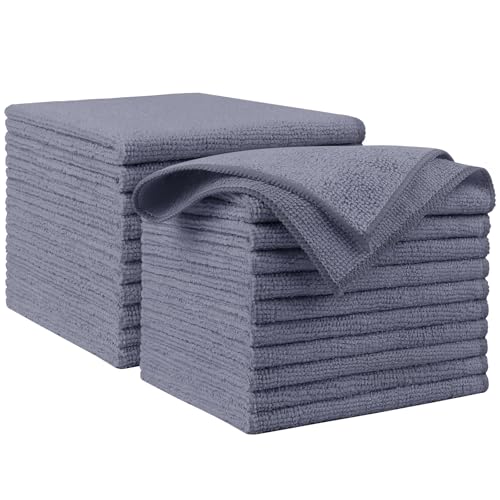 AIDEA Microfiber Cleaning Cloth Grey 20PK, Micro Fiber Cloth for Cleaning Cars, Premium All Purpose...