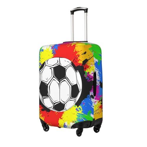 Watercolor Sport Soccer Luggage Cover for Suitcase Ball Elastic Suitcase Cover Protector Luggage Sleeve Anti Scratch Dust Fits 18-21 Inch2