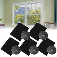 5PCS Fliegengitter Fenster 130x150cm Fliegengitter Zuschneidbar, Schwarz Insektenschutz Fenster Selbstklebend Fenster Mückengitter für Balkontür Wohnzimmer Dachfenster Bodentiefe Fenster