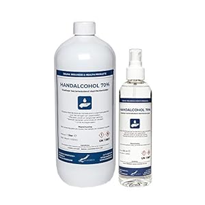 Hand Alcohol Desinfectie Spray 70% Gedenatureerd met IPA, MEK en Bitrex 250 ml + 1 liter