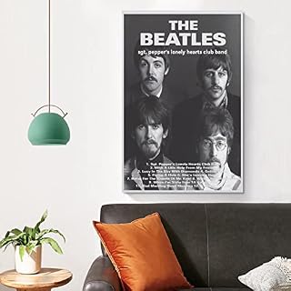 The Beatles Affiche murale rétro rétro vintage sur toile et impression d’art moderne pour chambre à coucher 40 x 60 cm - Les Beatles, Paul McCartney, John Lennon, RIngo Starr, George Harrison The Beatles Affiche murale rétro rétro vintage sur toile et impression d'art moderne pour chambre à coucher 40 x 60 cm – Image 4