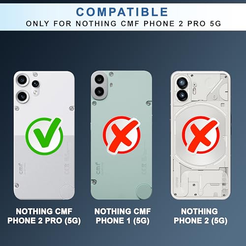 Image of CEDO Backcover for Nothing CMF Phone 2 Pro (5G) | Camera Protection Bump Shockproof Edge | Ultra Hybrid Transparent Acrylic Clear TPU+PC Hard Backcase Cover (Black)