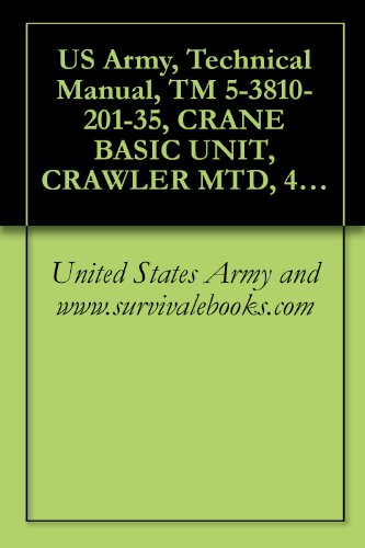 US Army, Technical Manual, TM 5-3810-201-35, CRANE BASIC UNIT, CRAWLER MTD, 40-TON, 2 CU YD, DIESEL DRIVEN (HARNIS ENGINE MODEL 687C-18-ES) W/CATERPILLAR ... (3810-786-5200) (English Edition)