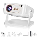 コブキBUJI プロジェクター 【2026年 Android 11搭載 WiFi 6 Bluetooth 5.4対応 超短焦点 ポータブル 家庭用 ホームプロジェクター 4K対応 1080P Full HD 自動台形補正 小型 軽量 ミニプロジェクター 内蔵スピーカー 天井投影可能 72インチスクリーン付き 日本語説明書付属