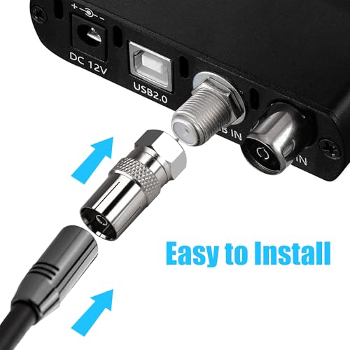 TUOLNK TV Aerial Connector F Male to TV Female Aerial Socket Coax Adapter for Satellite Cables 9.5TV Female to F Type Connector 4Pcs - Image 3