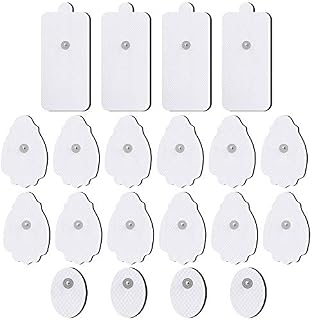 NURSAL 20 Pack TENS Electrode Pads, Reusable Self-Adhesive Replacement Pads for TENS Unit