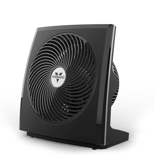 Vornado 673T Whole Room Air Circulator Fan, 3 Speed Settings, 90 Degree Pivoting Head, Deep Pitched Blades, Vortex Action Technology, Black Electric Fan for Bedroom, Office, Home