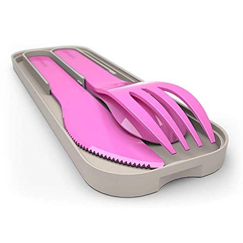 MB Pocket Color pink - The biodegradable-plastic cutlery set