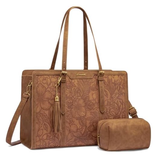 Stylish Vintage Leather Laptop Tote