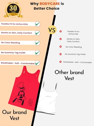Image of BODYCARE Kids Boy's Regular Fit Vest | 100% Cotton| Skin Friendly | Lightweight | Sleeveless Designs | Cartoon Character | Pack of 3 Print