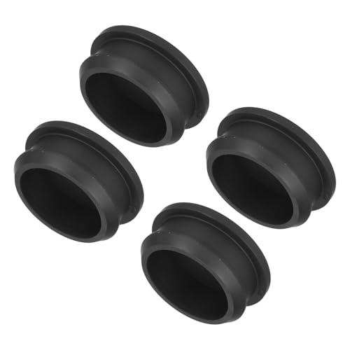 Image of MECCANIXITY Silicone Snap in Locking Hole Plugs,Rubber Panel Seal Cover Flush Type Panel Round for Kitchen Rubber Bulkheads Waterproof Sealing Plugs 34.6mm /1.36 Inch Diameter Black,Pack of 4