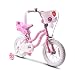 COEWSKE Kid's Bike Steel Frame Children Bicycle Little Princess Style 14-16 Inch with Training Wheel(16" Pink)