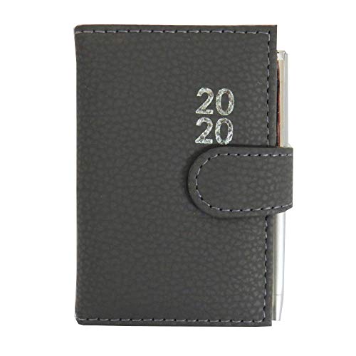 Télécharger Agenda 2020 1 jour par page A7 avec couverture rembourrée en cuir avec stylo – Gris Francais PDF