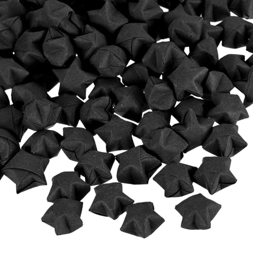 Étoiles porte-bonheur en papier origami noir MECCANIXITY pour décoration