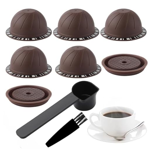 5uds Cápsulas para Nespresso Vertuo, 150ml Cápsulas Doble Espresso para Nespresso Vertuo Cápsulas Reutilizables para Vertuo Accesorios para Cápsulas de Café Compatible con Nespresso