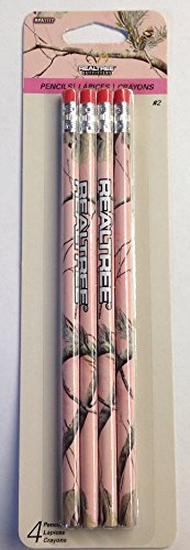 Lápices Realtree Outfitters camuflaje rosa x4