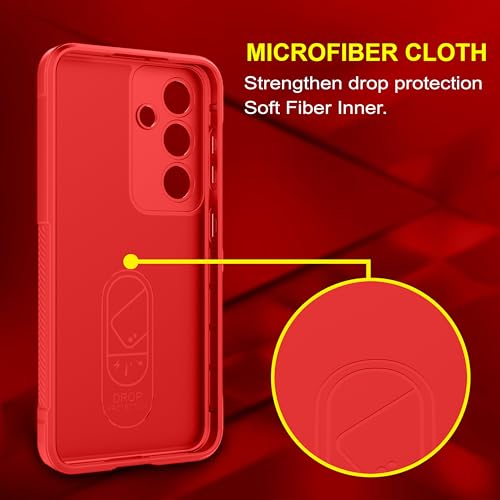 Image of amazon basics Back Case Cover for Samsung Galaxy S24 Plus 5G | Compatible for Samsung Galaxy S24 Plus 5G Back Cover | Liquid Silicon Magic Case with Camera Protection | Red