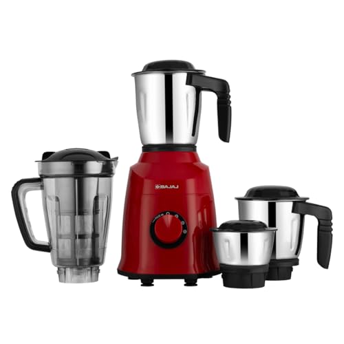 Bajaj Military Series Rex 750W 4 Jar Mixer Grinder | DuraCut Blades | 2-In-1 Function...