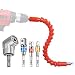Extension Magnetic Screwdriver Extention Hex Shaft Screw Power Drill Connection Tip + 105° Right Angle Screwdriver set Drill Hex Bit Socket Adapter, 3Pcs 1/4 3/8 1/2" Universal Socket Adapter Set