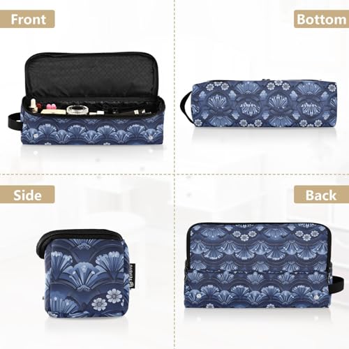 Bolsa de viaje resistente al calor para herramientas de cabello Asian Motif Marble, organizador portátil para planchas y rizadores miniatura 5