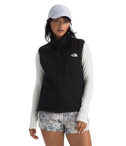 The North Face Womens Yumiori Vest - Lightweight Fleece Zip Up with Stretch Fabric Inner Cinch Cord & Secure Zip Pockets TNF Black X-Large