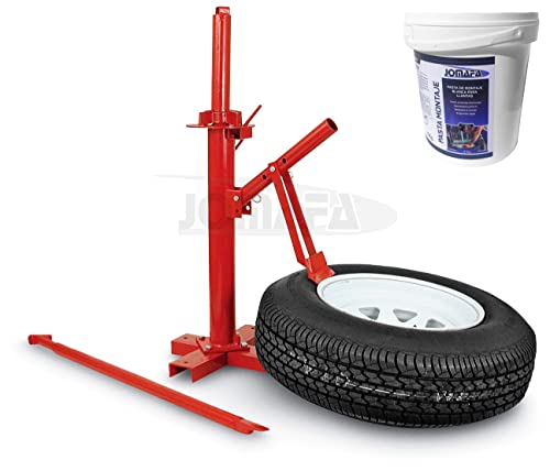 Desmontadora de rueda manual 13 a 21 montaje y desmontaje + Cubo 4 kilos pasta de montaje de neumaticos blanca desmontar montar llanta …