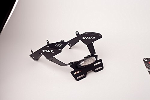 Support de plaque réglable Puig 4453N fixation sécurisée noire