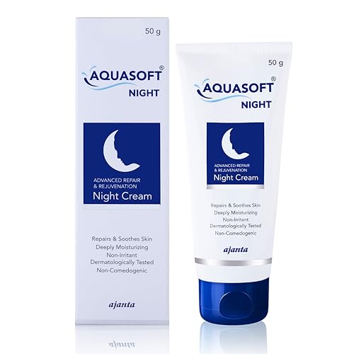 Image of Aquasoft Advanced Night Cream 50g (Pack of 3, Total 150g) | Retinol, Ceramides, Aquaxyl & Resveratrol with 10% Urea | Anti-Aging, Skin Lightening & Barrier Repair Cream