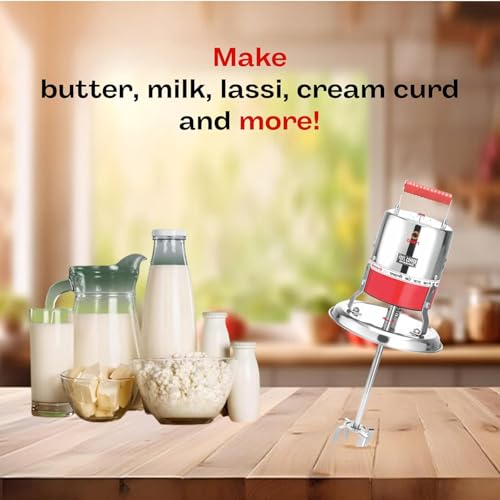 Image of Omen Changing Lives Electric Madhani Machine for Churning | 2-Speed Hand Blender | Perfect for Lassi, Butter & Buttermilk | Durable & Easy to Clean | Compact Kitchen Mixer| 1 Year Warranty