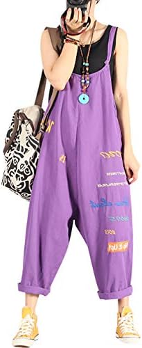 Tuinbroek voor Vrouwen Zomer Baggy Wijde Pijpen Jumpsuit Losse