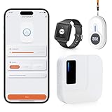 DAYTECH Notrufknopf für Senioren auf Handy, WiFi Tuya Smart Senioren Notfallknopf Alert System, Hausnotruf für ältere Patienten Behinderte,Kinder SOS Notruf(Nur 2.4GHZ)