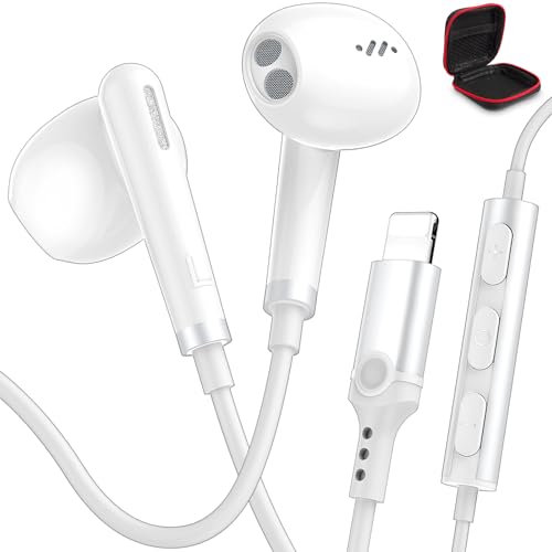 iMangoo MFi�F��L���C���z�� Lightning�R�l�N�^�t�� Apple�f�o�C�X�p �n�[�t�C���C���[�o�b�h �}�C�N�t���C���z�� iPhone 14 Plus 13 12 Mini 11 Pro Max Xs 8 7 & iPad�p